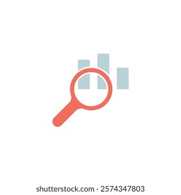 Icon a data analytics, isolated against a clean background.