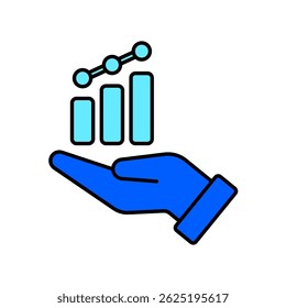 Icon a data analytics, isolated against a clean background.