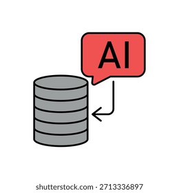 Icono de un asistente de datos, aislado contra un fondo limpio.