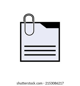 Icon of Data Attachment. Symbol Attach File Applied for Print Design Element, Presentation, Website or Apps