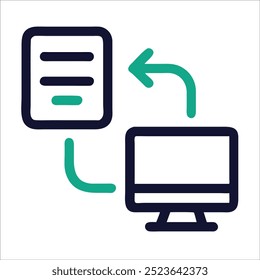 Icon of data center with networking