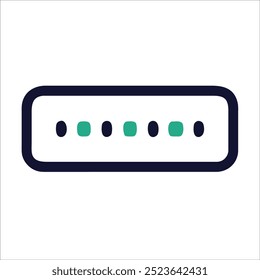 Icon of data center with networking