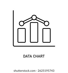 Icon a data chart, isolated against a clean background.
