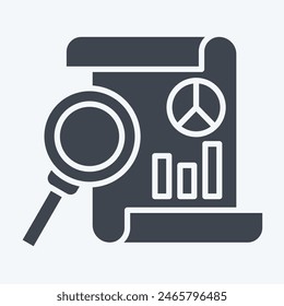 Icon Data Chart. related to Finance and Tax symbol. glyph style. simple design illustration