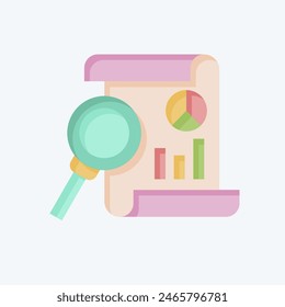 Icon Data Chart. related to Finance and Tax symbol. flat style. simple design illustration