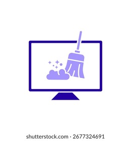 Icon a Data Cleaning, isolated against a clean background.