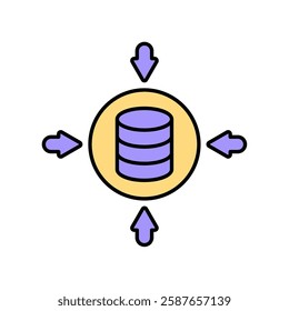 Icon a data collection, isolated against a clean background.
