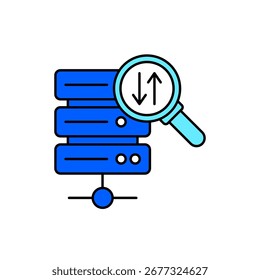 Ícone de uma Descoberta de Dados, isolado em um plano de fundo limpo.