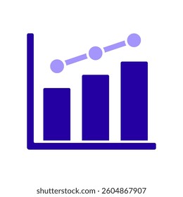 Icon a data growth statistics, isolated against a clean background.