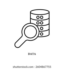 Icon a data, isolated against a clean background.

