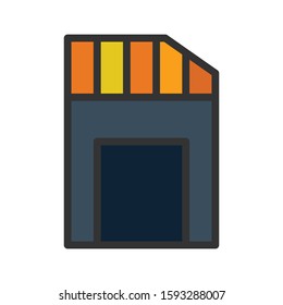 Icon data in lineal color style. vector illustration and editable stroke. Isolated on white background.
