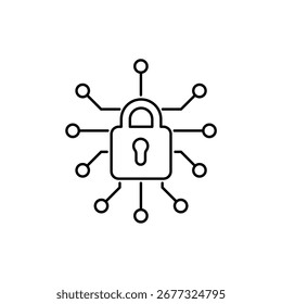 Icono de datos bloqueados, aislados contra un fondo limpio.