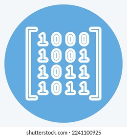 Icon Data Patterns. related to Machine Learning symbol. blue eyes style. simple design editable. simple illustration. simple vector icons