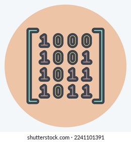 Icon Data Patterns. related to Machine Learning symbol. color mate style. simple design editable. simple illustration. simple vector icons