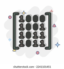 Icon Data Patterns. related to Machine Learning symbol. Comic Style. simple design editable. simple illustration. simple vector icons