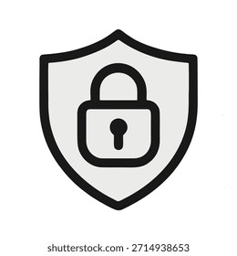 Icono "Privacidad de datos": un candado asegurado dentro de un escudo.