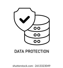 Icon a data protection, isolated against a clean background.