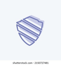 Icon Data Security. suitable for IT Services symbol. two tone style. simple design editable. design template vector. simple symbol illustration