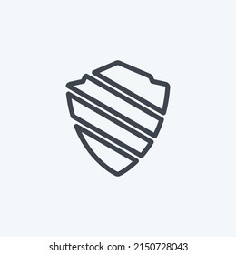 Icon Data Security. suitable for IT Services symbol. line style. simple design editable. design template vector. simple symbol illustration