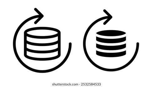 Icon of data servers, symbolizing real-time information, computing, or technology.