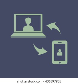Icon of Data Synchronization. Eps-10.