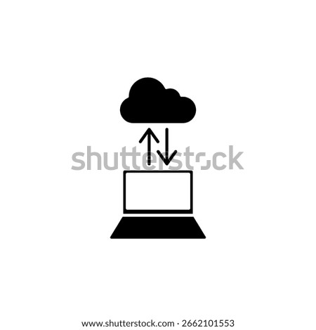 Icon a data transfer, isolated against a clean background.