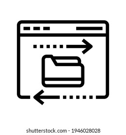 Icon Data Transfer With Style Outline