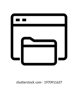 Icon Data Transfer With Style Outline