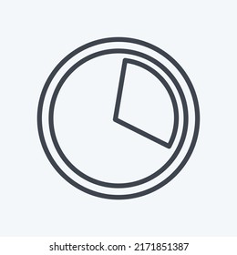Icon Data Usage. suitable for Mobile Apps symbol. line style. simple design editable. design template vector. simple symbol illustration