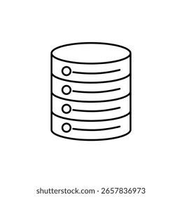 Icono de una base de datos, aislado en un fondo limpio.
