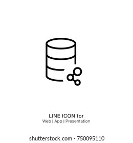 Icon database share graphic design single icon vector