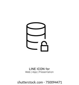 Icon database unlock graphic design single icon vector