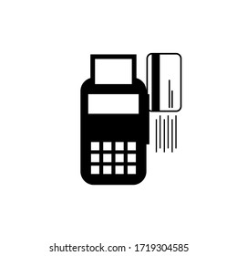 Icon of a dataphone. Payment method image.