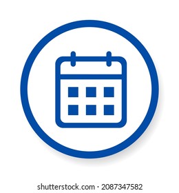 fecha de icono azul, vector, ilustrador, eps10
