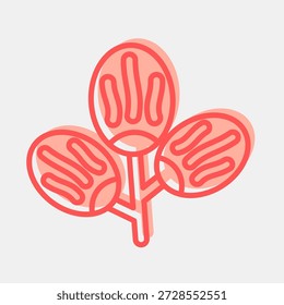 Fruta de data de ícone. Elementos kareem do Ramadã. Ícone em estilo de dois tons.