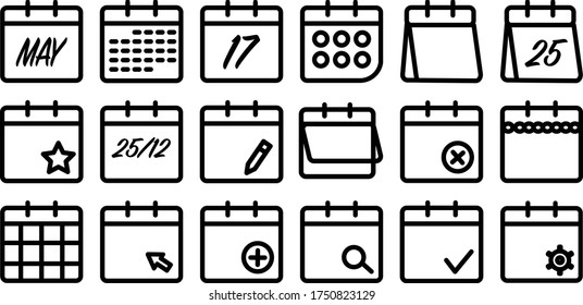 Icon Date Line Style for any purposes website mobile app presentation