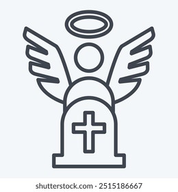 Icon Dead. related to Seath symbol. line style. simple illustration