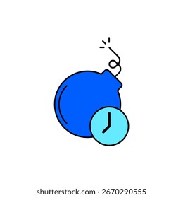 Icono de una fecha límite, aislado en un fondo limpio.