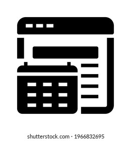 Icon Deadline With Style Glyph
