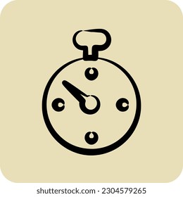 Icon Deadline. suitable for Startup symbol. hand drawn style. simple design editable. design template