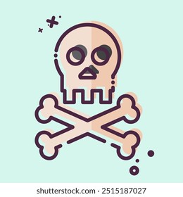 Icon Death. related to Seath symbol. MBE style. simple illustration
