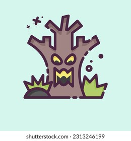 Icon Death Tree. related to Halloween symbol. MBE style. simple design editable. simple illustration