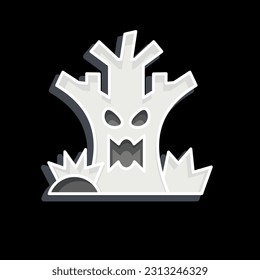 Icon Death Tree. related to Halloween symbol. glossy style. simple design editable. simple illustration