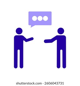 Icon a debate, isolated against a clean background.