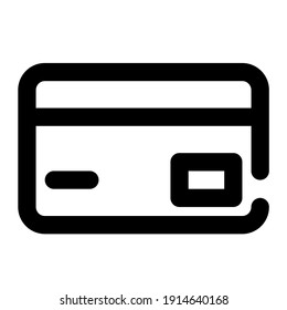 icon debit card id using line style