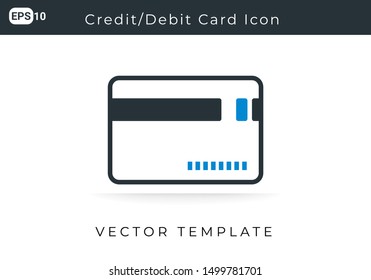 Icon Debit Card For Website, Infographic Element. Vector Illustration