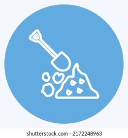 Icon Debris Management. suitable for Community symbol. blue eyes style. simple design editable. design template vector. simple symbol illustration