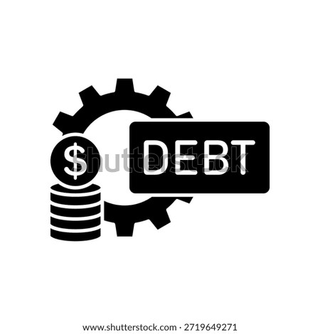 Icon a Debt Management, isolated against a clean background.