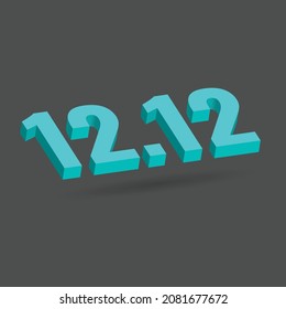 Icon of December 12th. Good for calendars, web, apps, promotions etc.