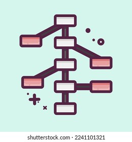 Icon Decision Trees. related to Machine Learning symbol. MBE style. simple design editable. simple illustration. simple vector icons